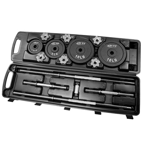 Cement Bar & Plates Dumbbell Kit with Case